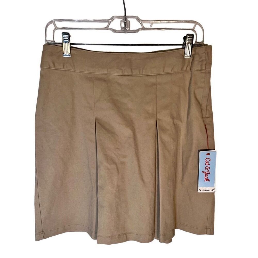 Cat & Jack Girls Skort Uniform Pleated Twill Adjustable Waistband Size 16 NWT